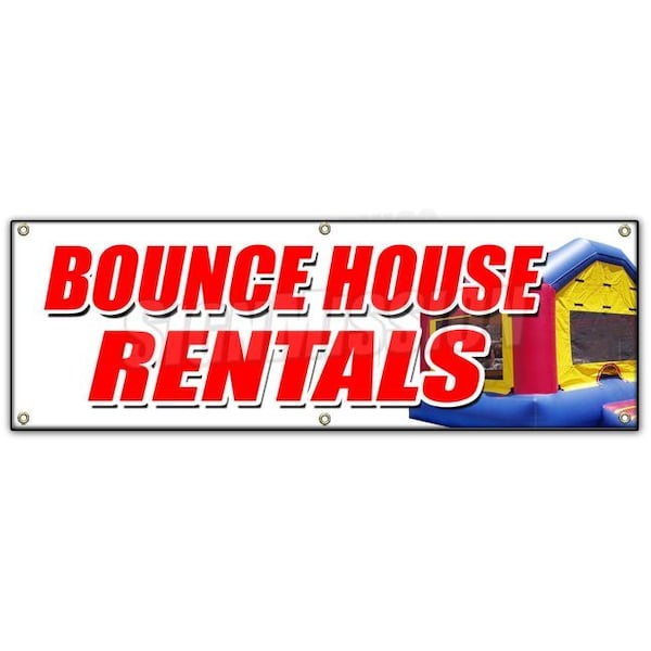 BOUNCE HOUSE RENTALS BANNER SIGN party photobooth inflatable moonwalk